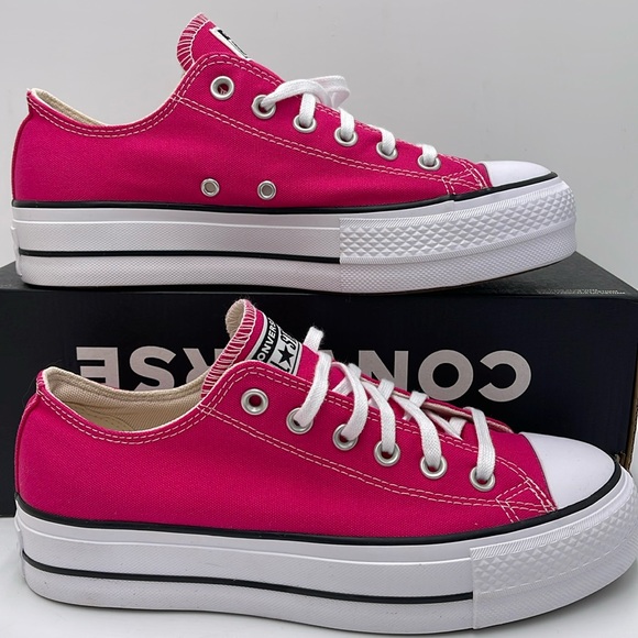 Converse WMNS CTAS LIFT OX
CERISE PINK/WHITE/BLACK A11539F Platforms Sneakers - Picture 2 of 16